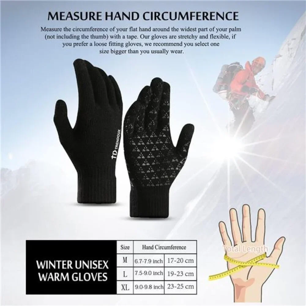 Winter Gloves for Men Women - Upgraded Touch Screen Cold Weather